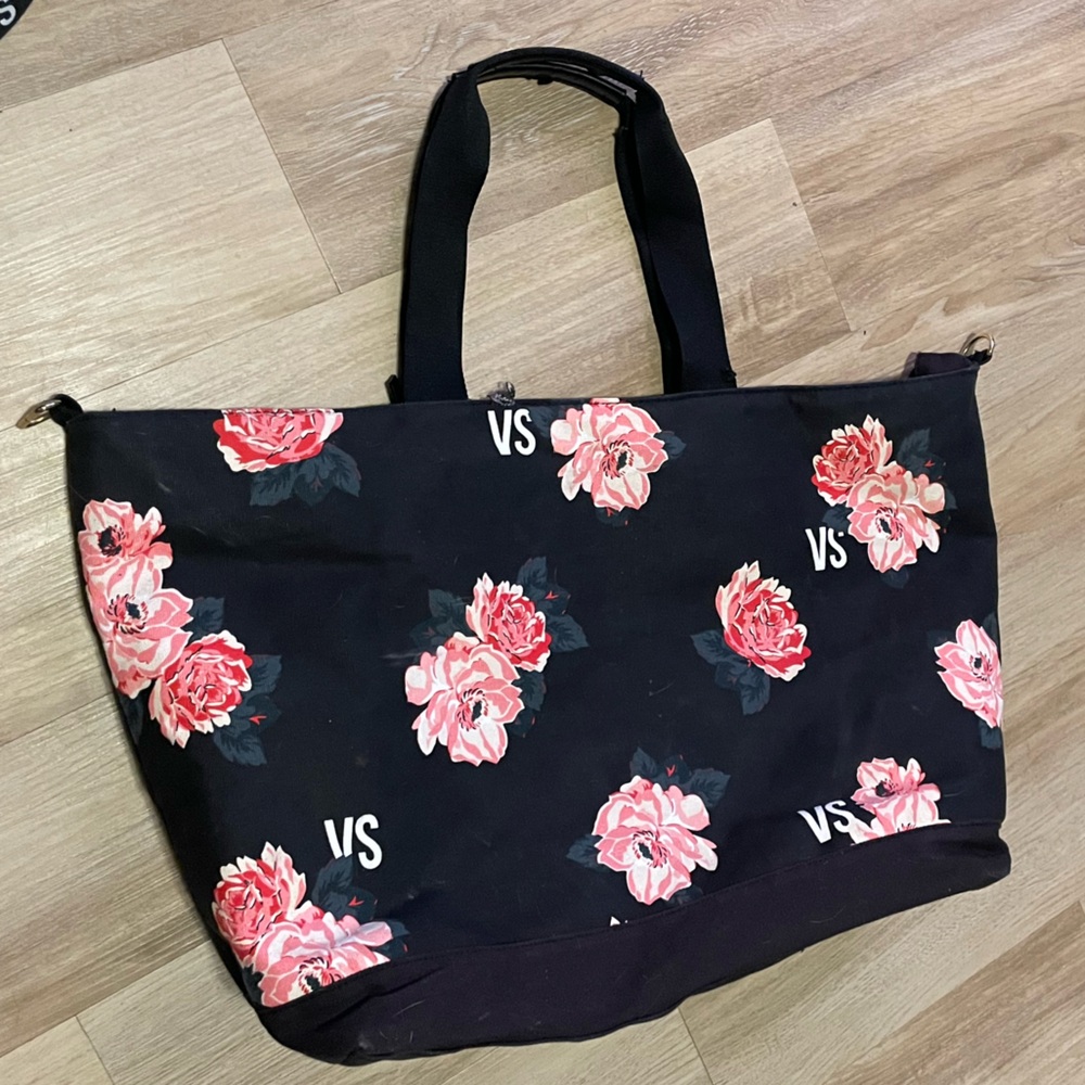 2018 Victoria's Secret Floral Tote Weekender Getaway Duffle Bag
